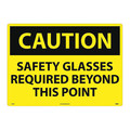 Nmc Large Format Caution Safety Glasses Required Sign C351RD