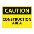Nmc Sign, Large Format Caution Const Area, 20 in Height, 28 in Width, Rigid Plastic C664RD