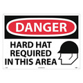 Nmc Large Format Danger Hard Hat Required In This Area Sign D545RD