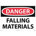 Nmc Large Format Danger Falling Materials Sign, D37AD D37AD