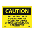 Nmc Lead Hazard Area Wear Res. Sign, 10 in Height, 14 in Width, Rigid Plastic C545RB