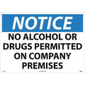 Nmc Large Format Notice No Alcohol Or Drugs Permitted Sign, N165AD N165AD