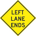 Nmc Left Lane Ends Sign, TM259K TM259K