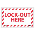 Nmc Lock-Out Here Label, Pk5, EPA3AP EPA3AP