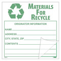 Nmc Materials For Recycle Self-Laminating Label, Pk5 HW34SL5