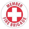 Nmc Member Fire Brigade Hard Hat Emblem, Pk25 HH38
