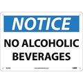 Nmc Sign, No Alcoholic Beverages, 10 in Height, 14 in Width, Rigid Plastic N303RB