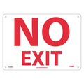 Nmc No Exit, 10X14, Rigid Plastic M199RB