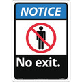 Nmc Notice, No Exit, 14X10, Rigid Plastic NGA18RB