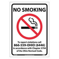 Nmc No Smoking (Graphic) Ohio Sign, M708PB M708PB