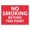 Nmc No Smoking Beyond This Point Sign, M721PB M721PB
