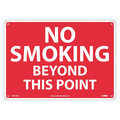 Nmc No Smoking Beyond This Point Sign, M721RB M721RB