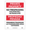 Nmc No Trespassing Sign - Bilingual, M733PB M733PB