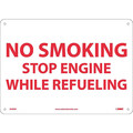 Nmc No Smoking Stop Engine While Refueling Sign, MNRRB MNRRB