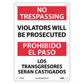 Nmc No Trespassing Sign - Bilingual, M732AB M732AB