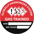 Nmc Name Date Trained Hard Hat Label, Pk25, Material: Reflective Vinyl Sheeting HH144R