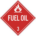 Nmc Fuel Oil 3 Dot Placard Sign, Pk10 DL100TB10