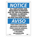 Nmc Notice All Employees Are Required To Report Sign - Bilingual, ESN367RB ESN367RB