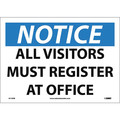 Nmc Notice All Visitors Must Register At Office Sign, N119PB N119PB