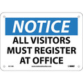 Nmc Notice All Visitors Must Register At Office Sign, N119R N119R