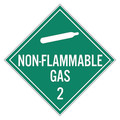 Nmc Non-Flammable Gas 2 Dot Placard Sign, Color: White DL6PR