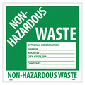 Nmc Non-Hazardous Waste Hazmat Label, Material: Pressure Sensitive Vinyl HW5ALV