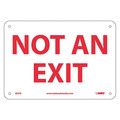 Nmc Not An Exit Sign, 10 in W, 7 in H, Rigid Plastic M27R