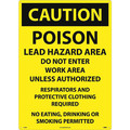 Nmc Poison Lead Hazard Area Do Not Enter Wor Sign, C185RD C185RD