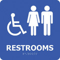 Nmc Restrooms Braille Ada Sign, ADA9WBL ADA9WBL