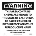 Nmc Warning This Area Contains Chemicals California Proposition 65, CP9P CP9P