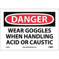 Nmc Wear Goggles When Handling Acid Or.. Sign D469P