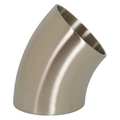 Dixon Polished 45 Weld Elbow, 304SS, 1-1/2" B2WK-G150P