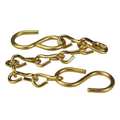 Dixon Jack Chain with S Hook, Brass 12" CH-B-12