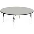 Correll Round Adjustable Height Activity Kids School Table, 42" W X 42" L X 19" to 29" H, Gray Granite A42-RND-15