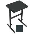 Correll Workstation Desk, 24" D, 20" W, 34" to 42" H, Black Granite, High Pressure Laminate, Particleboard CST2024-07