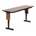 Correll Rectangle Panel Leg Adjustable Height Folding Seminar Training Table, 18" X 72" X 29", Walnut SPA1872PX-01