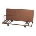 Correll Table Truck for Rectangle Folding Tables, 28" W, 72" L, Walnut T282-01