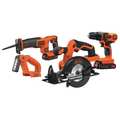 Black & Decker 20V MAX* Lithium Ion 4 Tool Combo Kit: Drill/Driver, Circular Saw, Reciprocating Saw and Work Light BD4KITCDCRL