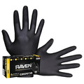 Sas Safety Disposable Gloves, 6.00 mil Palm, Nitrile, M, 100 PK, Black 66517