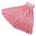 Rubbermaid Commercial Hot Mop 4-Ply Cotton/Rayon/Synthetic Blend Yarn Wet Mop Head, Pink FGF13700PINK