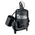 Flotec Effluent Pump, Cast Iron, 3/4 Solids, 1/3HP E3375TLT