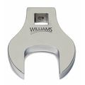 Williams 3/8" Drive, SAE 2" Crowfoot Socket Wrench, Open End Head, High Polished Chrome Finish 10726