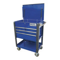 Williams Service Cart, 30", 4 Drawer, Lid, w/Lock, Steel, 4 Shelves 50726