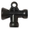 Loc-Line T Fitting, Black, 1/4", PK20 49436-BLK