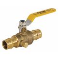 Jomar Valve LF Brass Cold Exp PEX Vlve, w/Drain, 1/2" T-423G