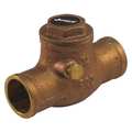 Jomar Valve 1" Solder Brass Horizontal Check Valve S-501