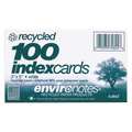 Roaring Spring Case of Recycled Index Cards 3"x5", 100 per pack, White Paper, Ruled on Front, Blank on Back 74824cs