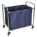 Luxor Laundry Cart, Navy Canvas Bag, w/Dividers HL15