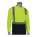 Pip Hi-Visibility Shirt, Long Sleeve, Lime, M 312-1350B-LY/M