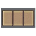 United Visual Products Corkboard, Lightd, Fbrc, Brnz/Buff, 3, 96x48" UV320ILED-BRONZE-BUFF